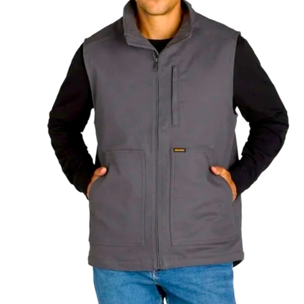 Brahma Men’s Outdoor or Work Vest. Color Gray Sizes 2XL - 3XL